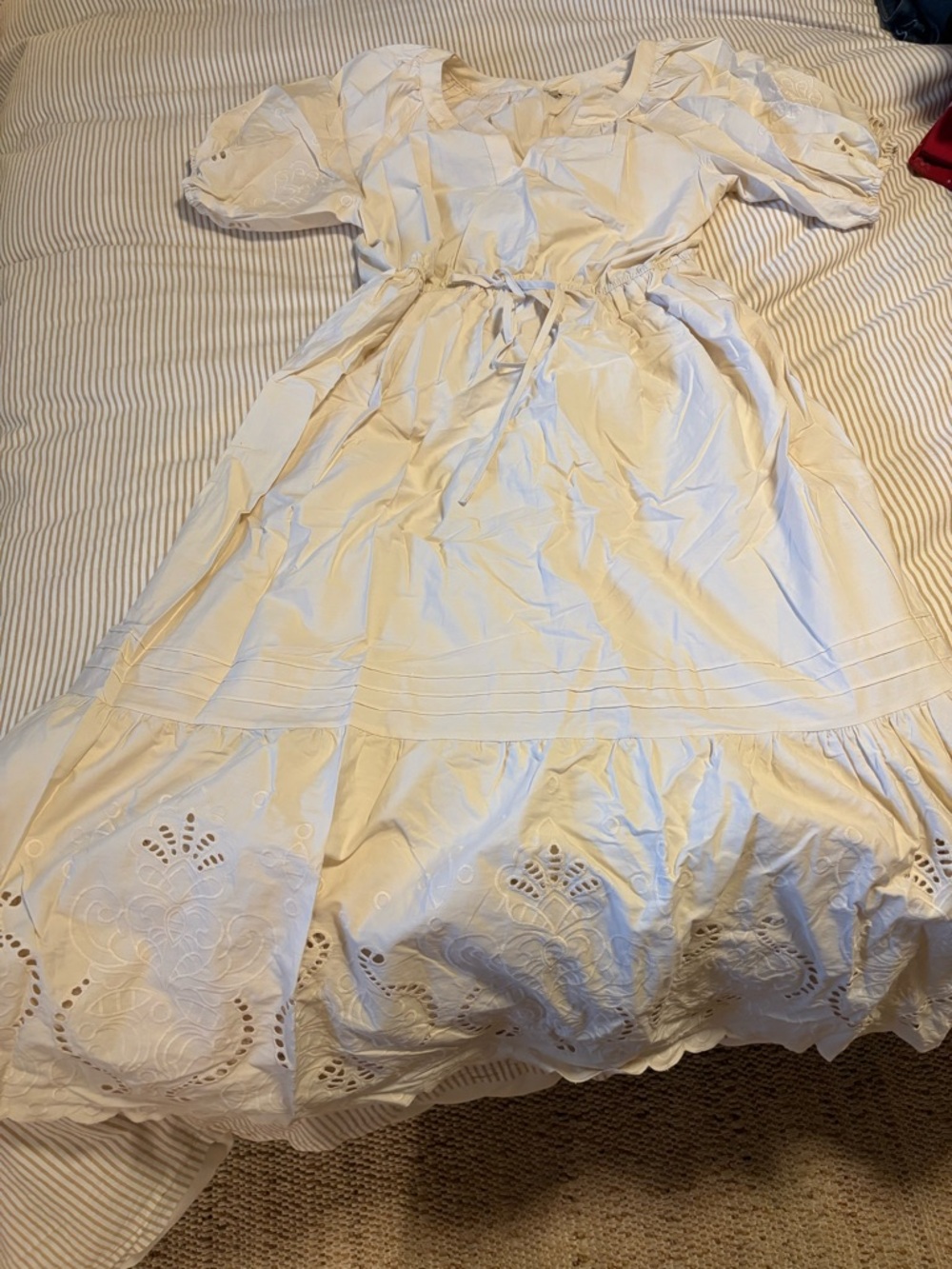 Moon River Cream maxi dress